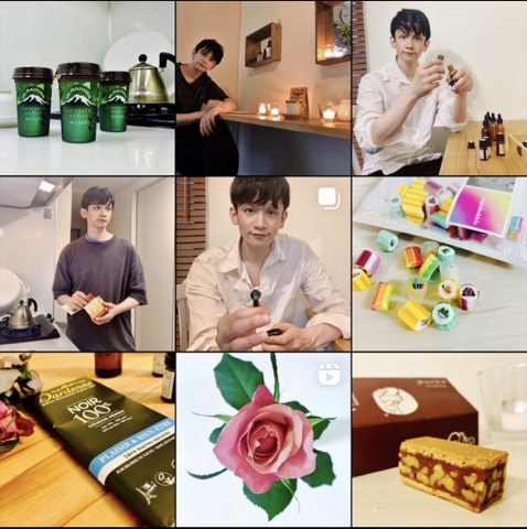 ムーンテッド（MoonTed）の日記より、サロンのInstagramの投稿一覧。マウントレーニア、AKIの写真、パパブブレのキャンディー、カカオ100%のチョコ、バラなど9枚